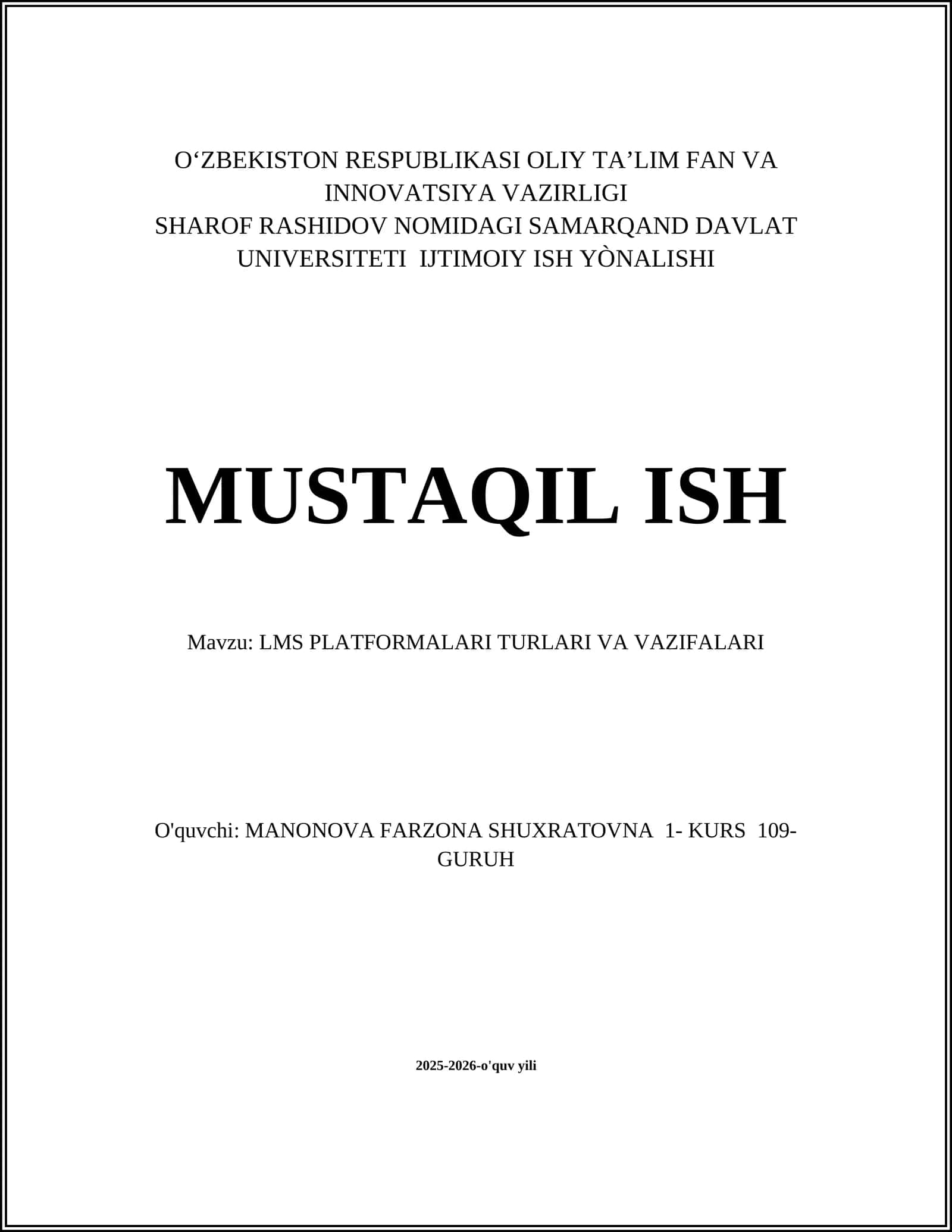 LMS PLATFORMALARI TURLARI VA VAZIFALARI