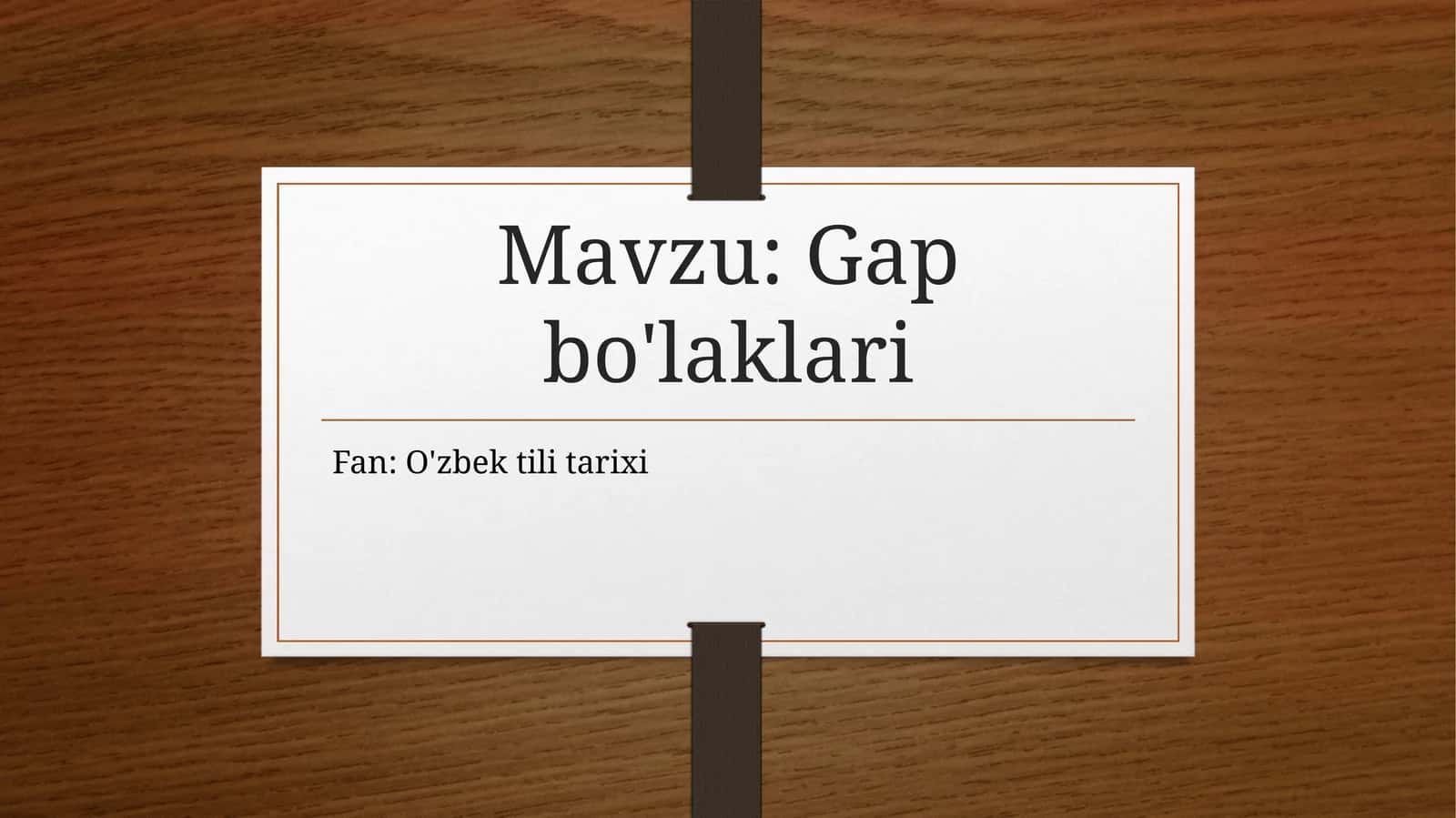 Gapbo'laklari