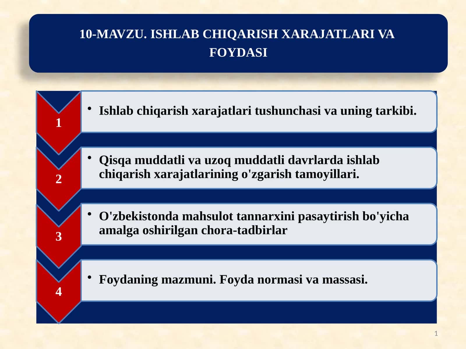 Ishlabchiqarish xarajatlaritushunchasivauningtarkibi