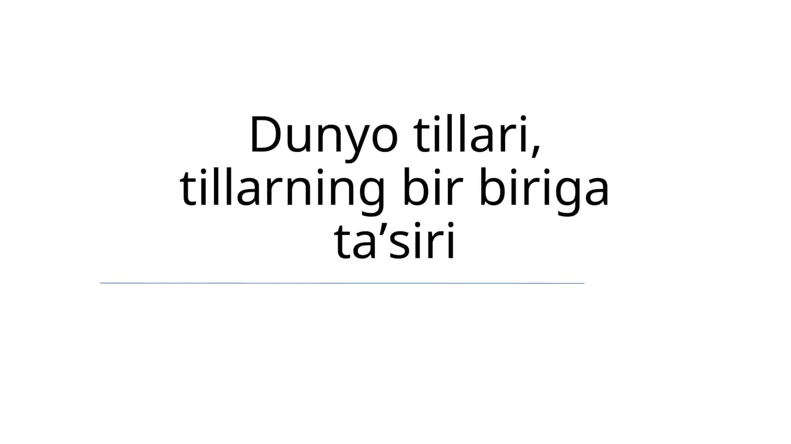 Til aloqasi va yaqinlashuvi