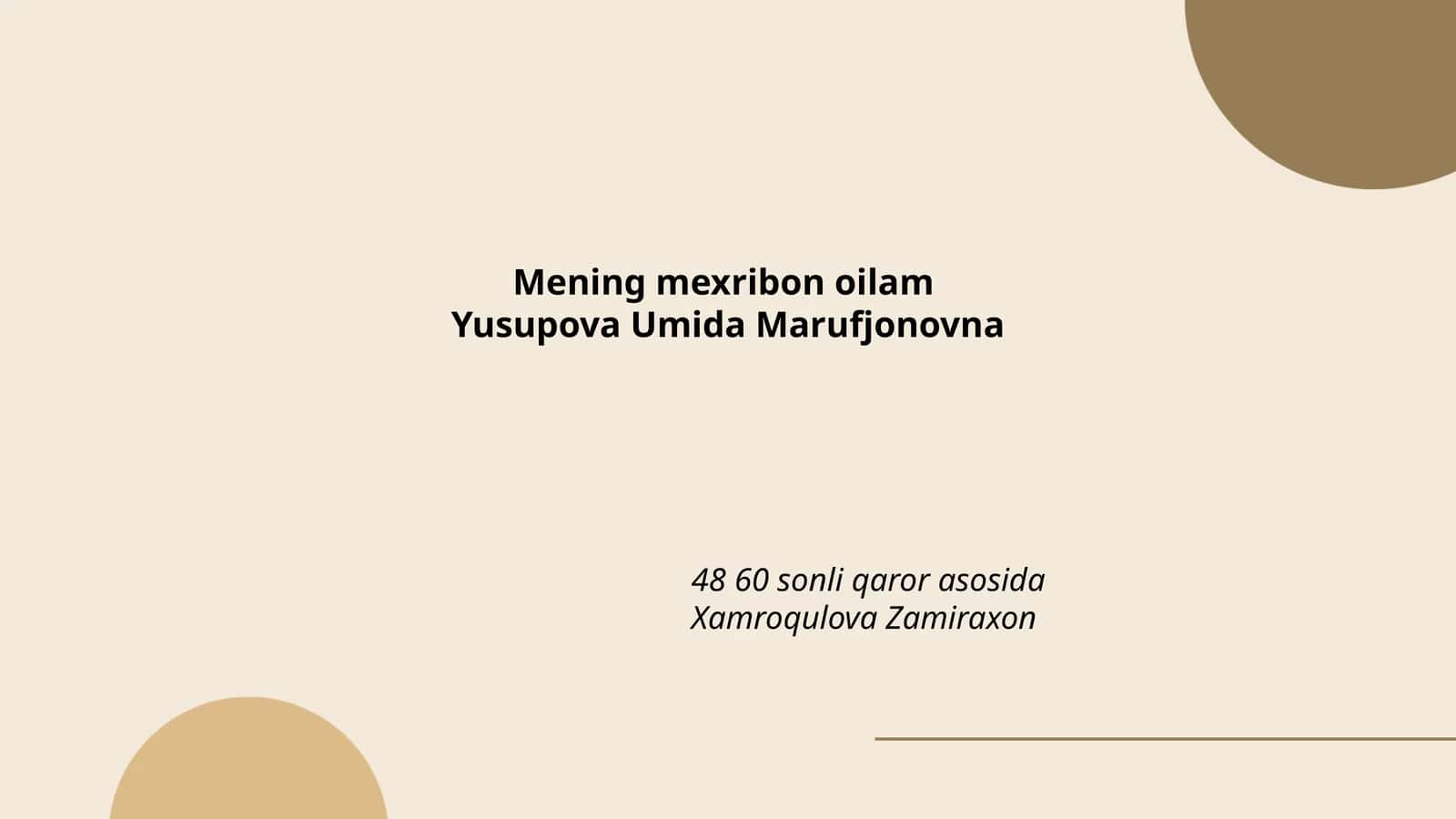 Mening Mexribon Oilam