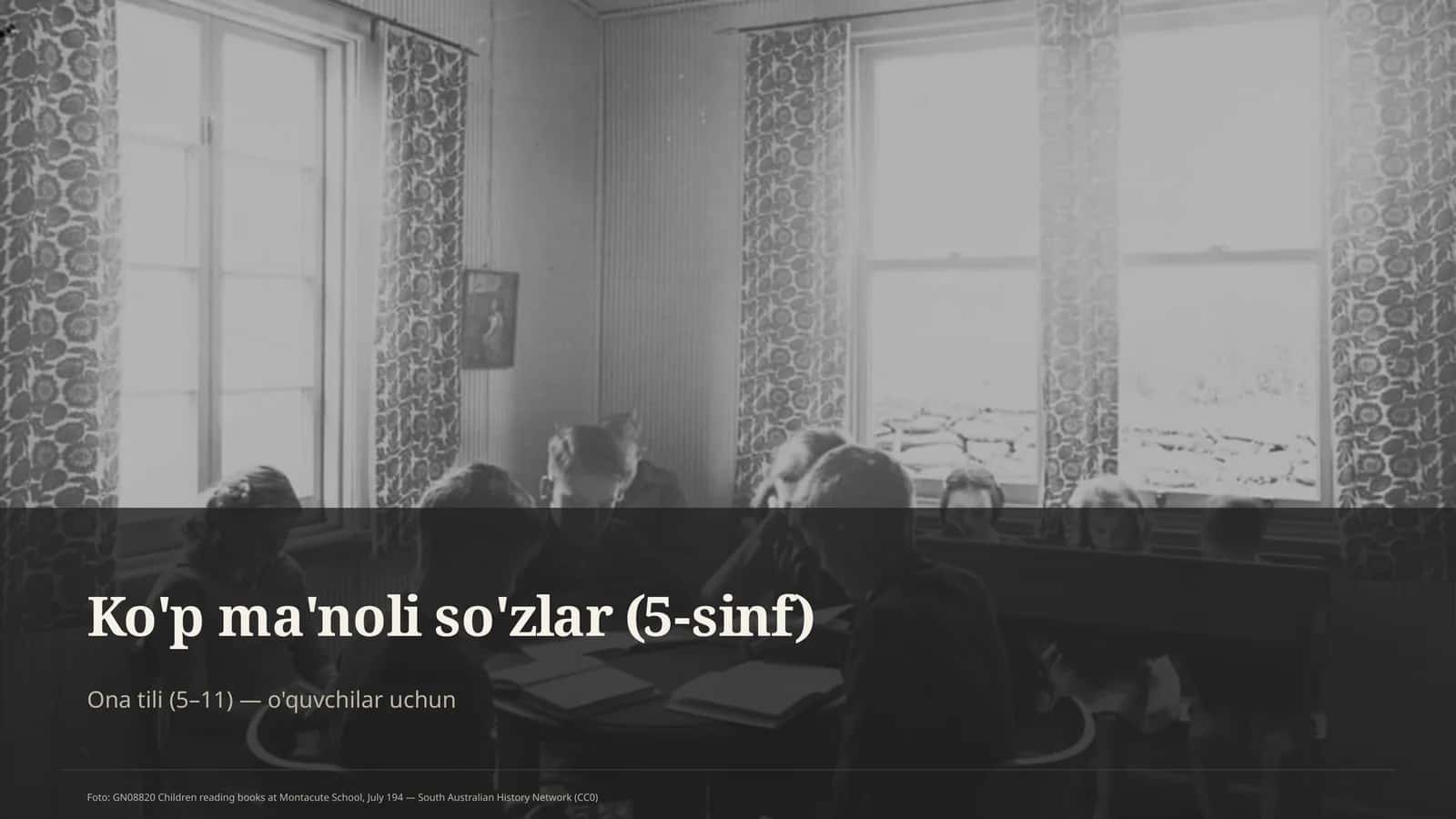 Ko'p ma'noli so'zlar (5-sinf)