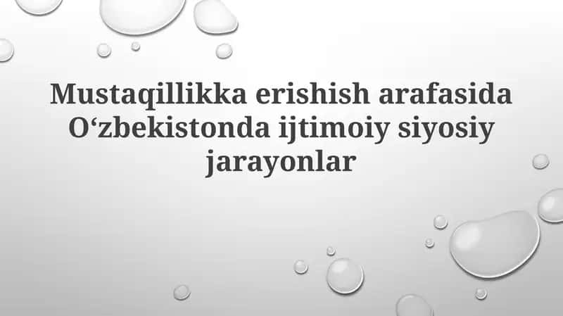O‘zbekiston Mustaqillik Yillari