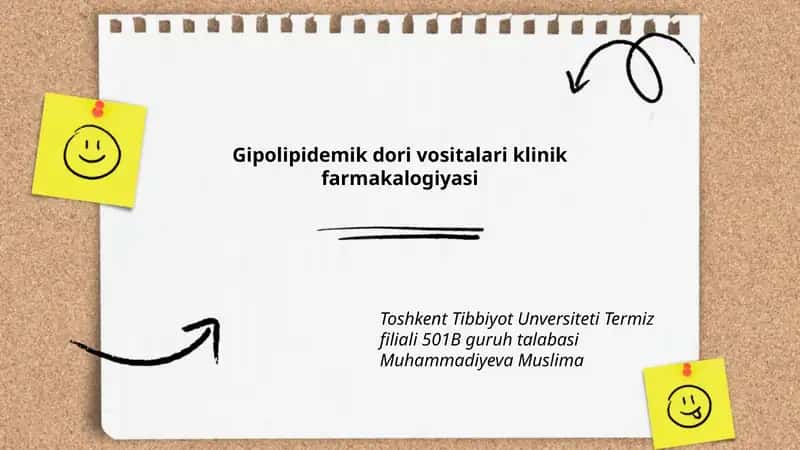 Gipolipidemik dori vositalari klinik farmakalogiyasi