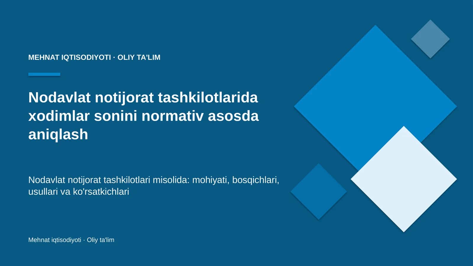 nodavlat notijorat tashkilotlarida xodimlar sonini normativ asosda aniqlash 4983