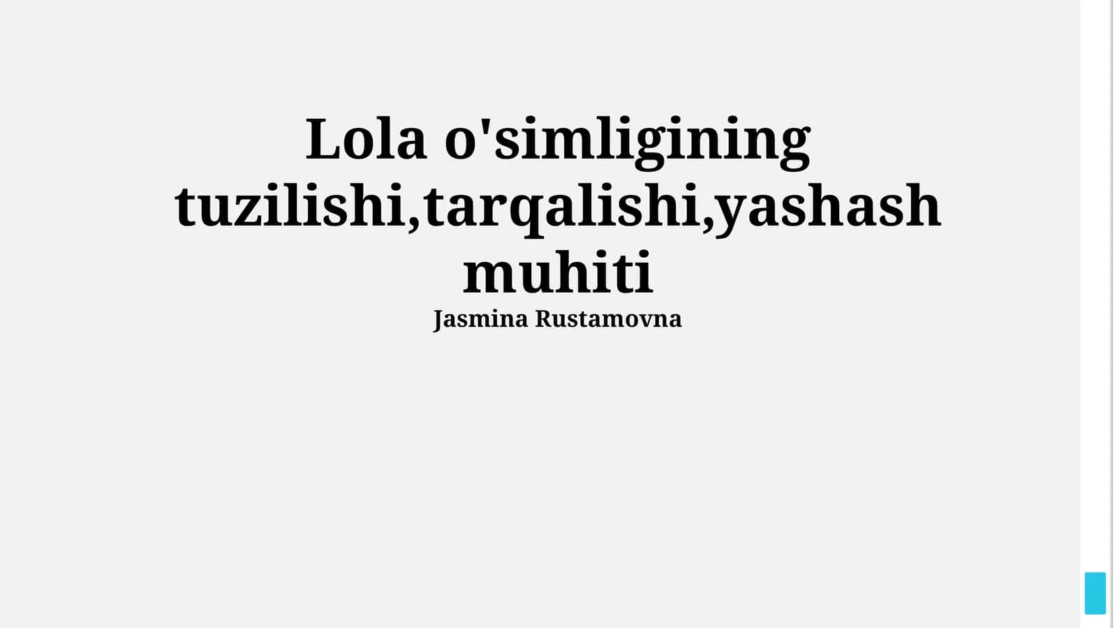 Lola Oʻsimliklarining Tarqalishi