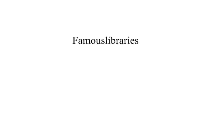 Famous Libraries in the UK