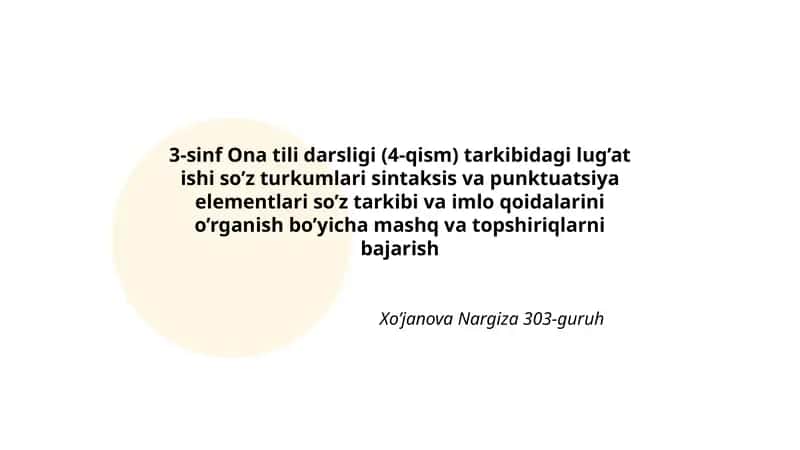 3-sinf Ona tili darsligi (4-qism)
