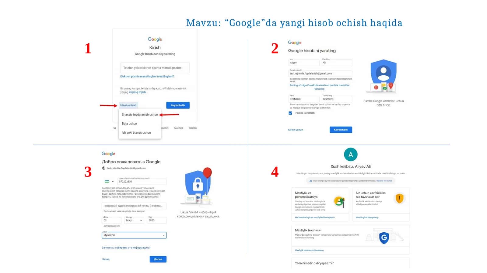 Google Drive orqali elektron jadvallar yaratish