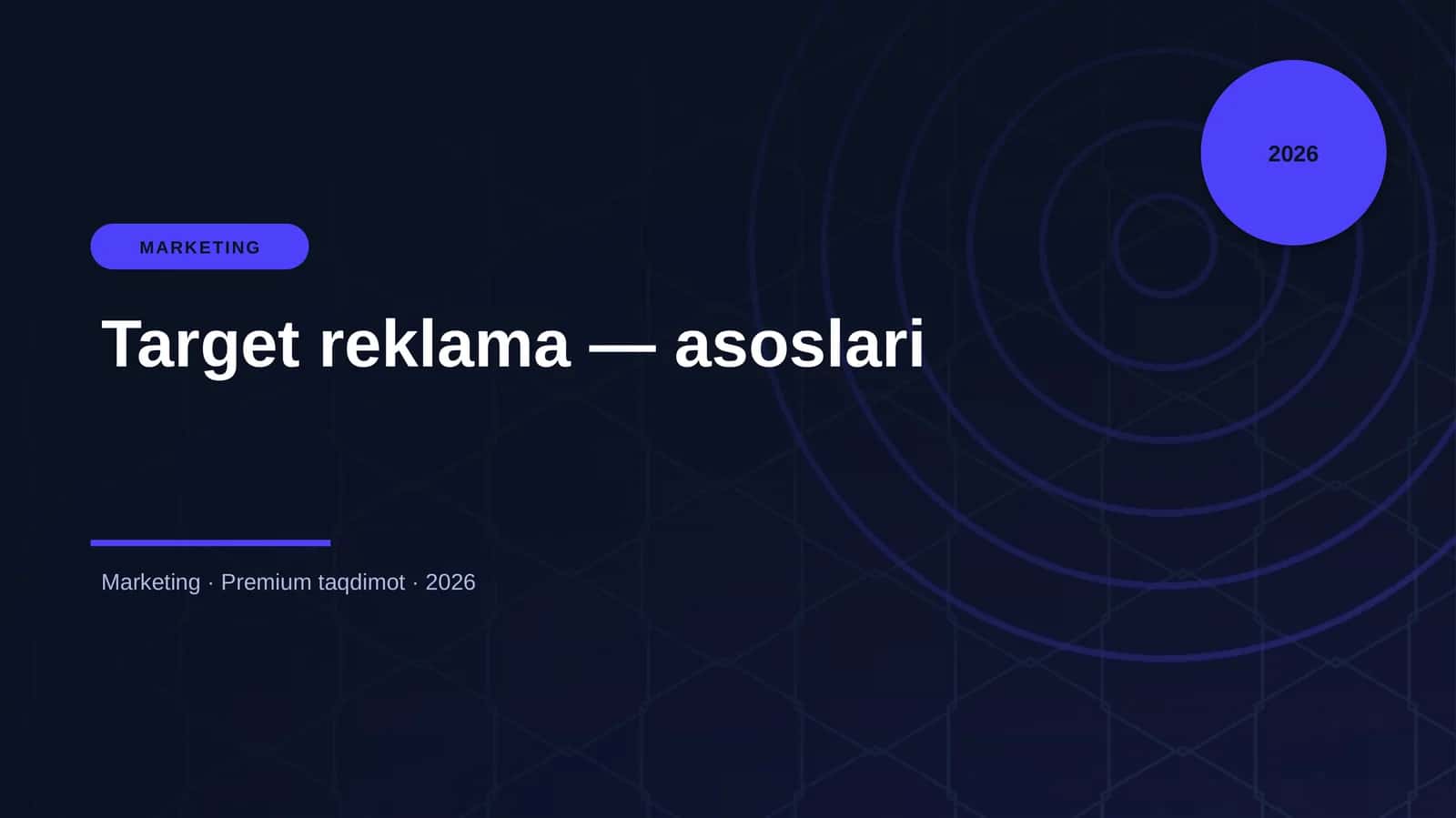 Target reklama — asoslari