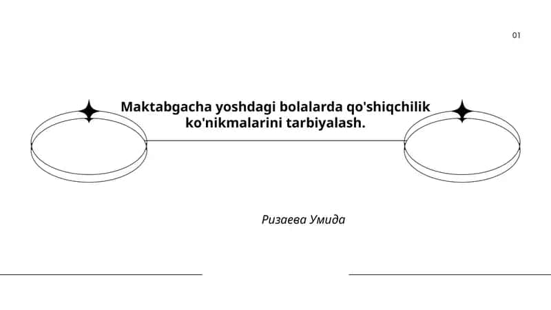 Qo'shiqchilik ko'nikmalarini tarbiyalash