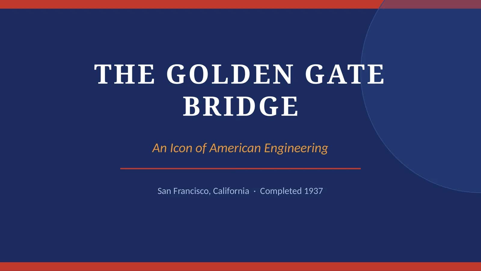 The golden gate bridge