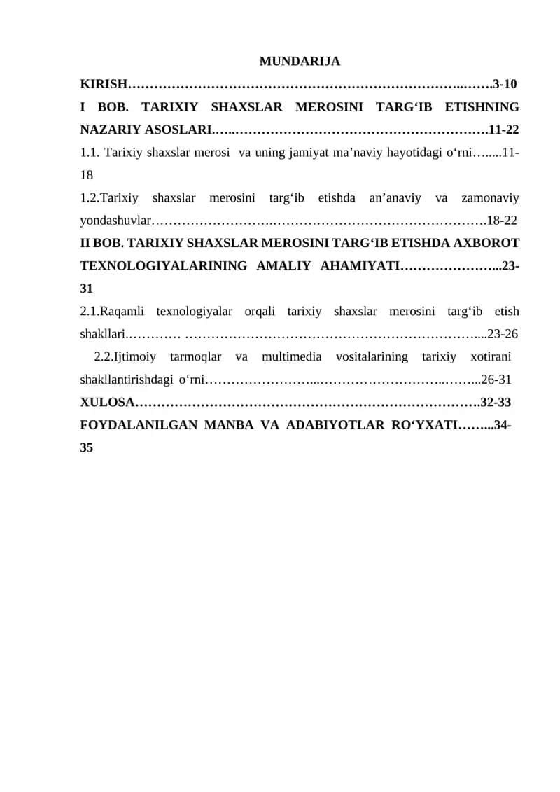 Tarixiy shaxslarning merosini targ'ib etishda axborot texnalogiyalarining o‘rni