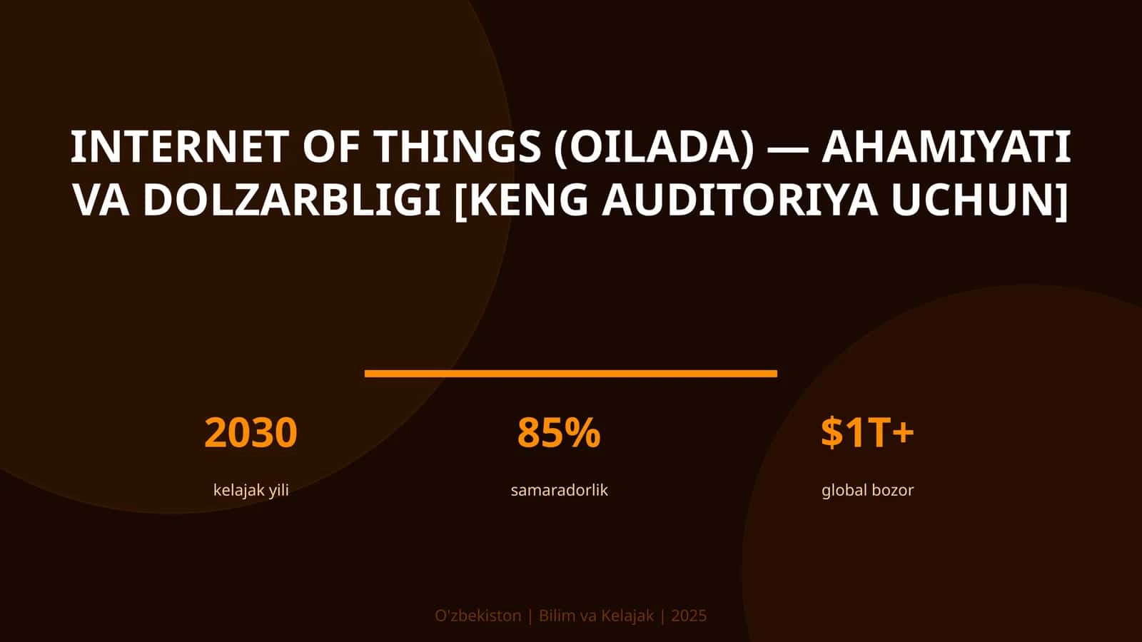 Internet of Things (Oilada) — Ahamiyati va Dolzarbligi [Keng Auditoriya Uchun]
