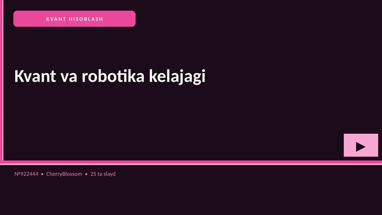 KVANT HISOBLASH