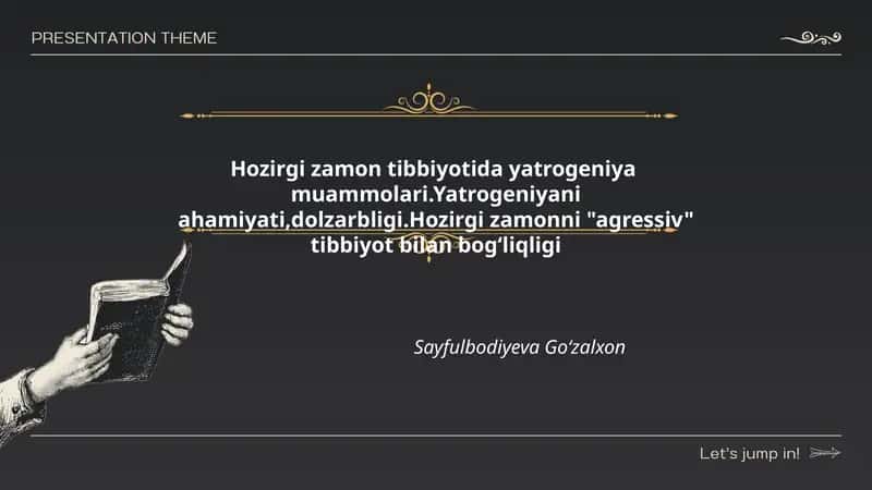 Yatrogeniyaning taʼrifi va tasnifi zamonaviy tibbiyotda