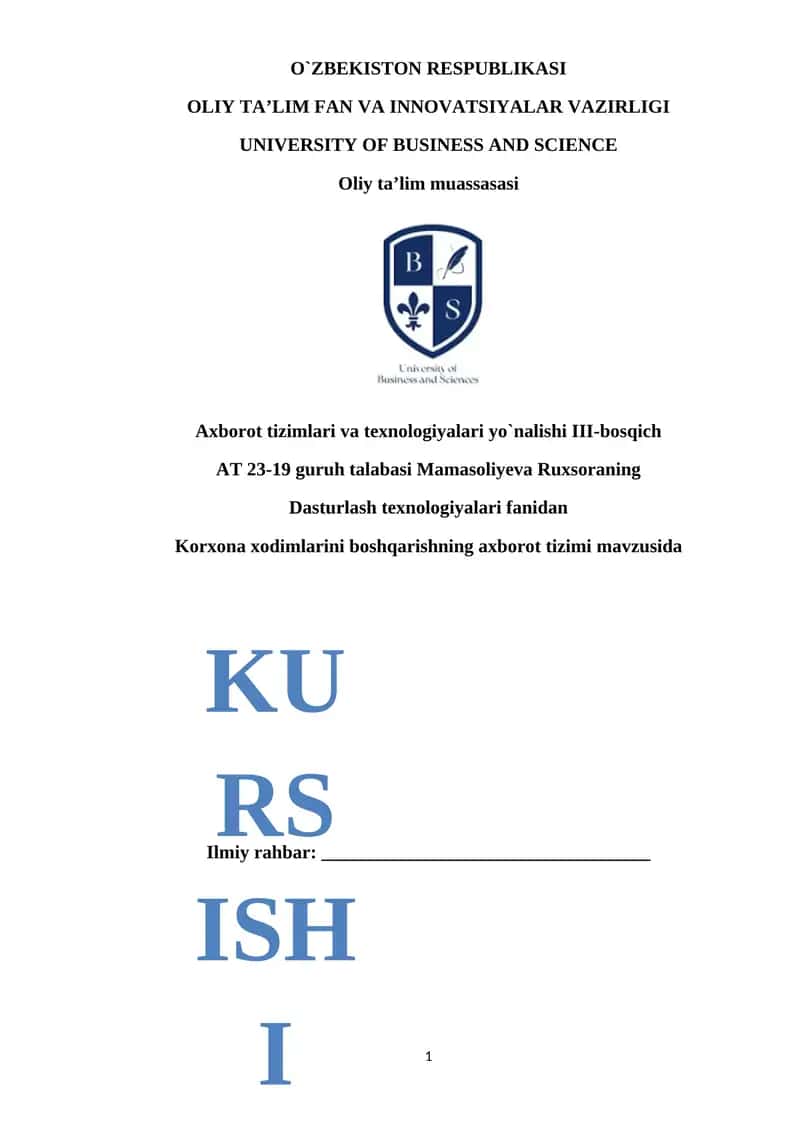 Korxona xodimlarini boshqarish tizimlari