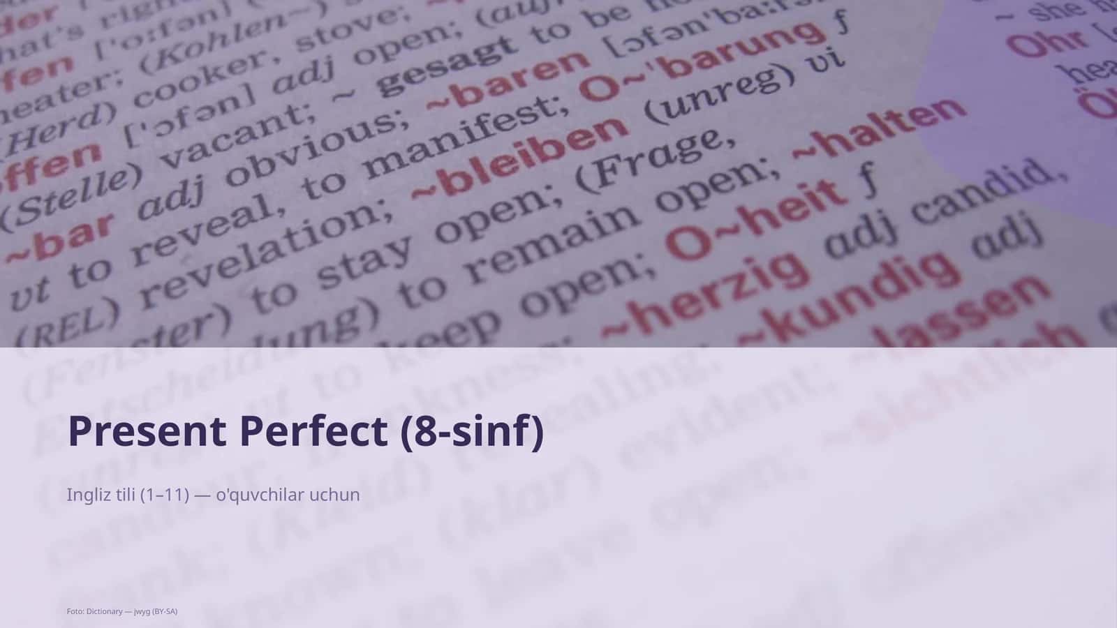 Present Perfect (8-sinf)