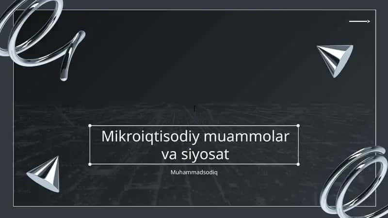 Mikroiqtisodiy muammolar va siyosat