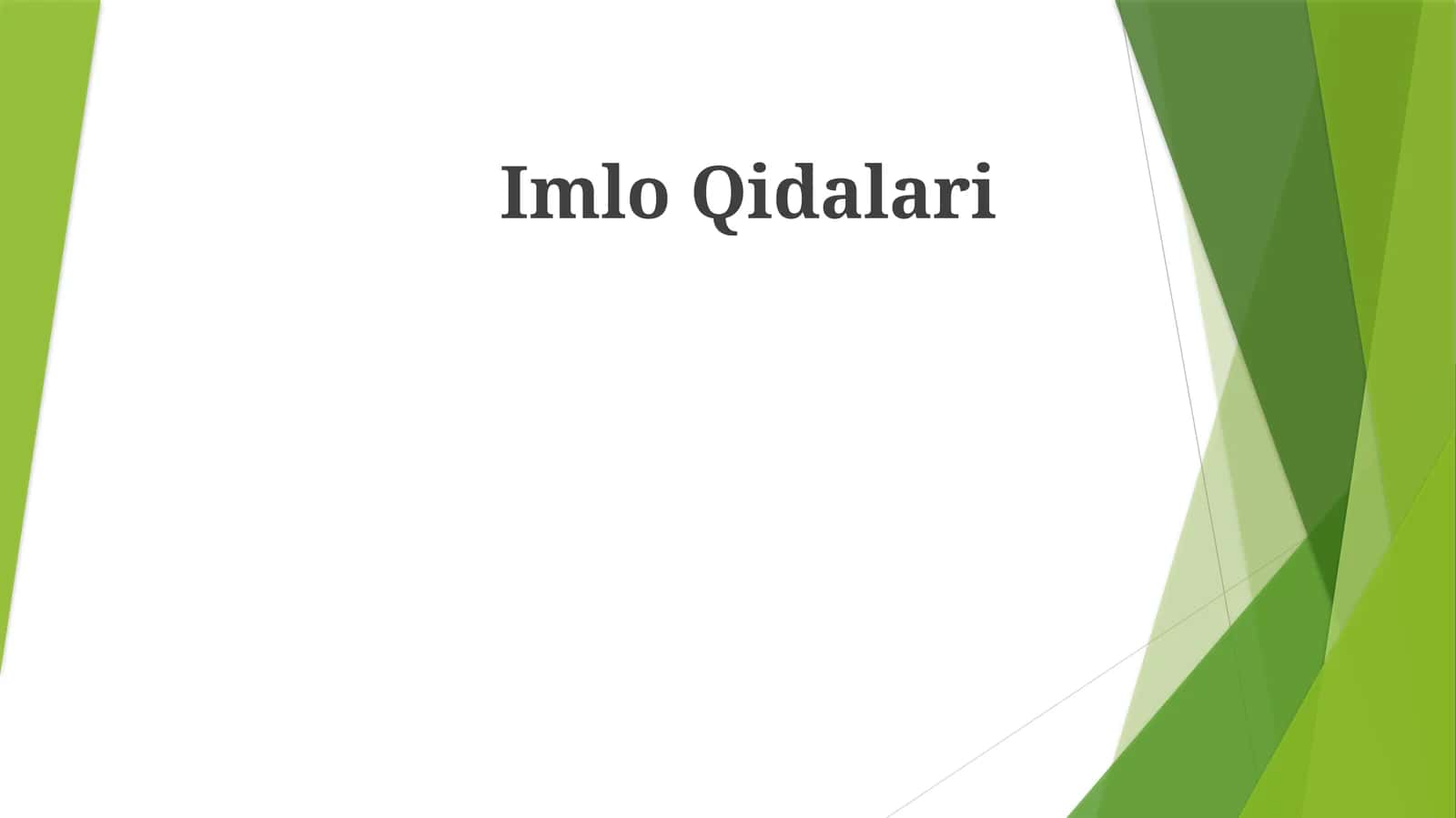 Imlo Qidalari