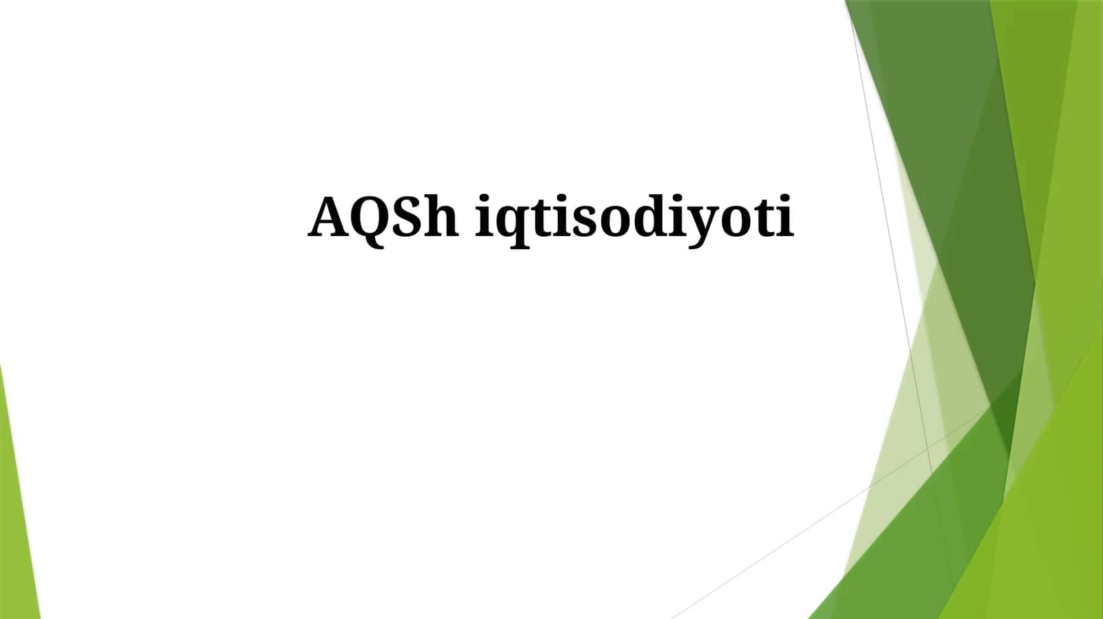 AQSh iqtisodiyoti