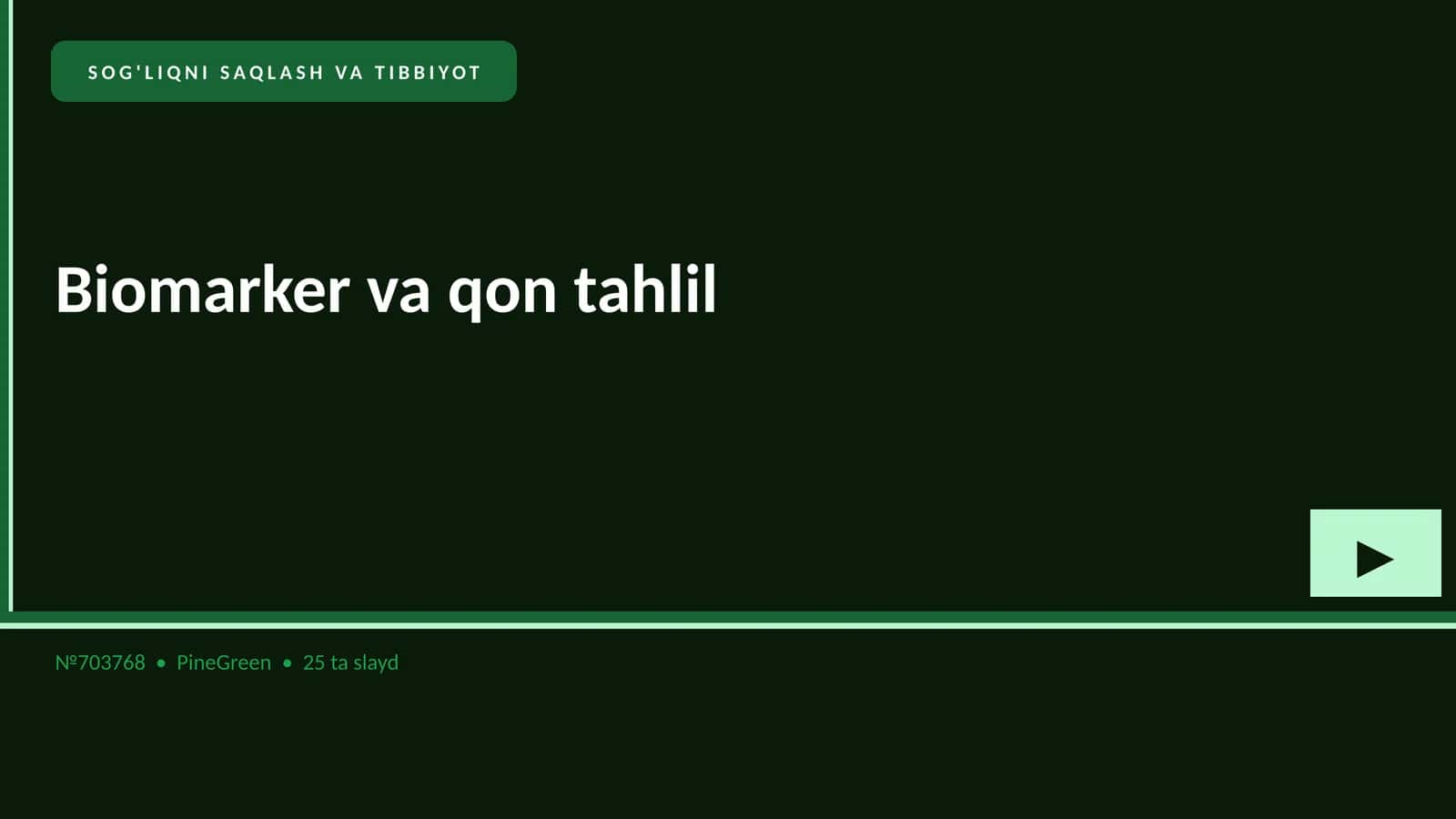 Biomarker va qon tahlil