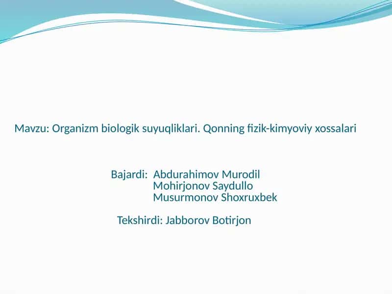 Biologik suyuqliklar