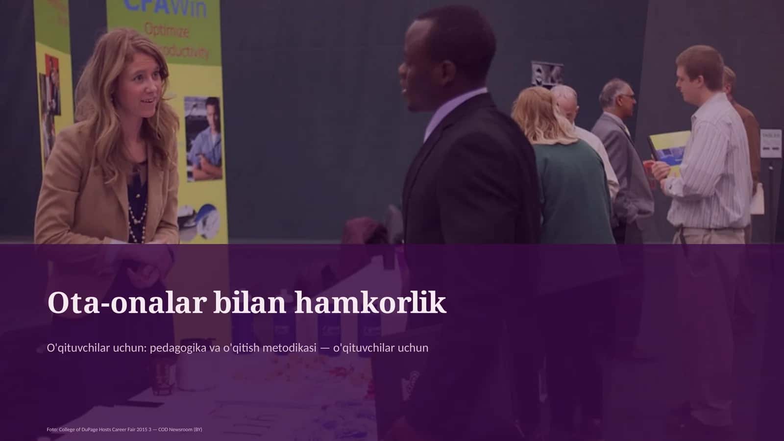Ta'limiy maqsad: Ota-onalar bilan hamkorlik bo'yicha tayanch tushunchalar