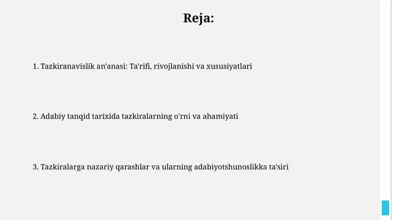 Tazkiralar tarixi