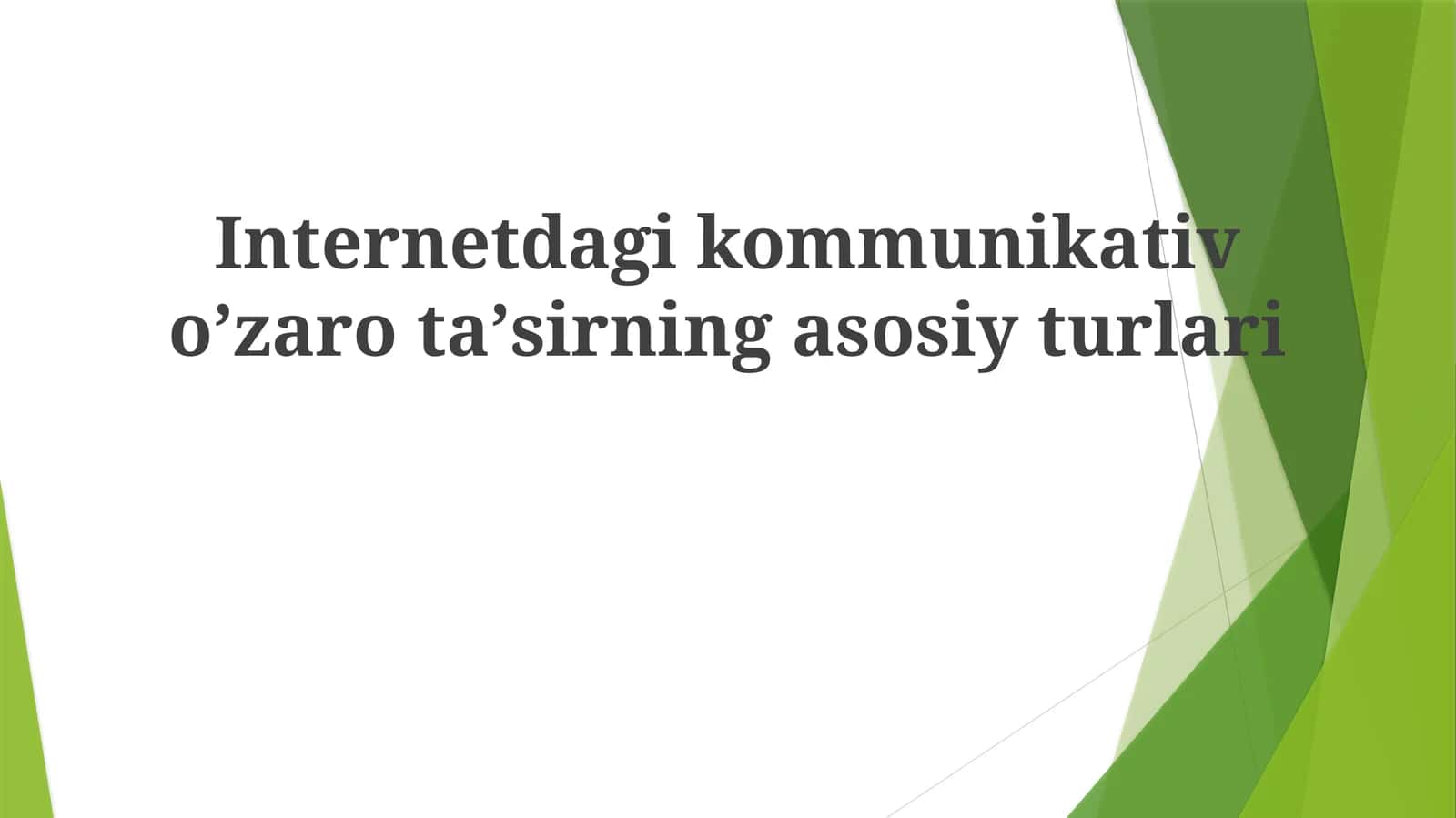 Internetdagikommunikativoʼzarotaʼsirningasosiyturlari