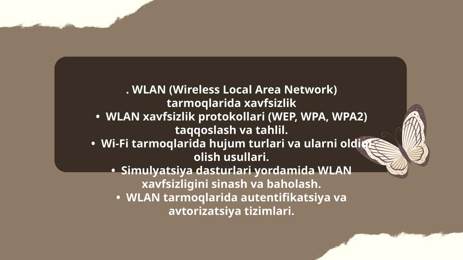 WLAN Xavfsizlik