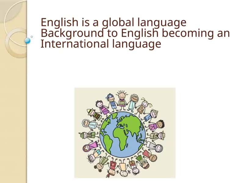Background to English becoming an International language
