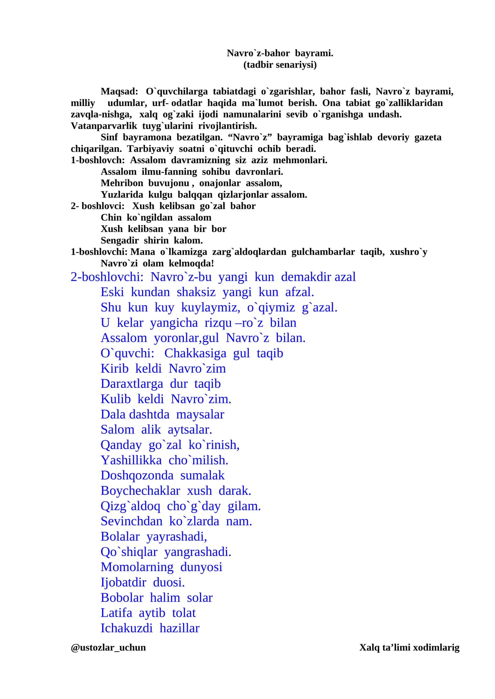 Navro`z-bahor bayrami