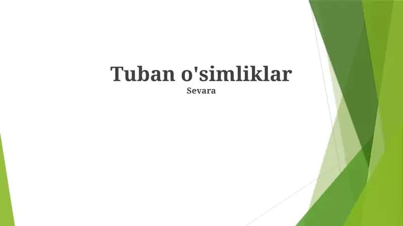 Tuban o'simliklar