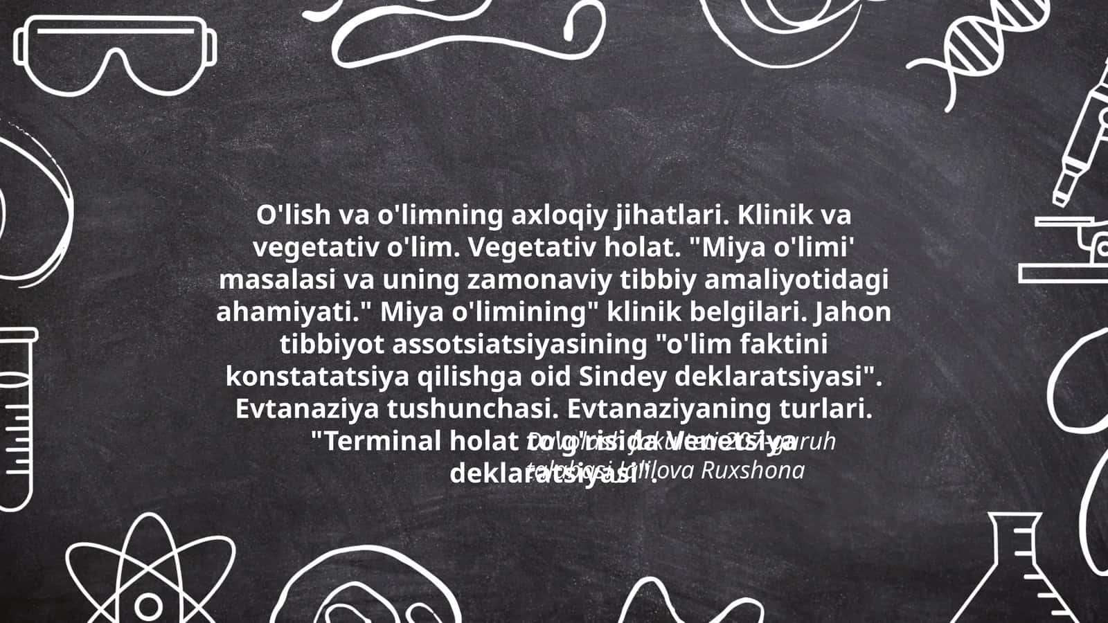 O'lish va o'limning axloqiy jihatlari
