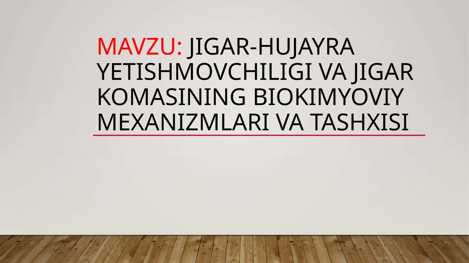 Jigar-hujayra Yetishmovchiligi va Jigar Komasining Biokimyoviy Mexanizmlari va Tashxisi