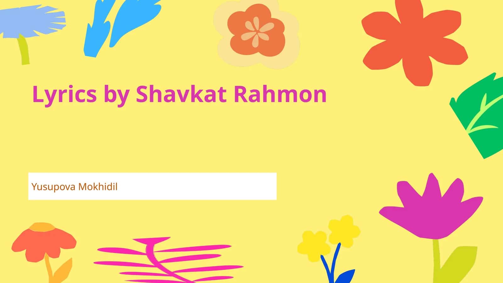 Shavkat Rahmon: A Literary Icon