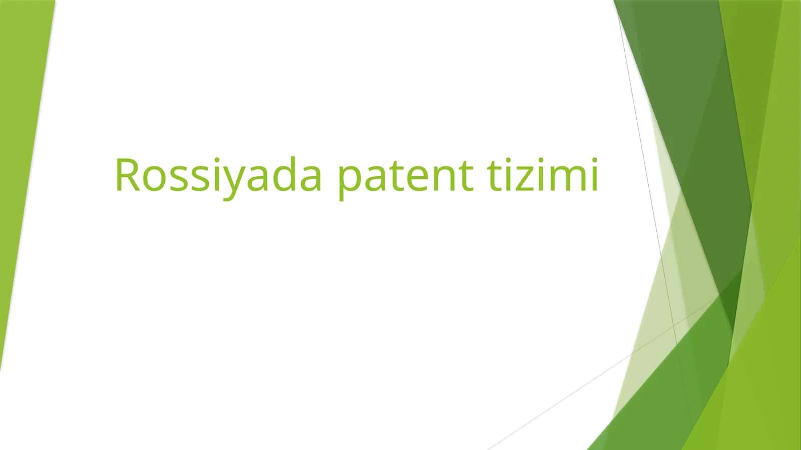 Rossiyada patenttizimi