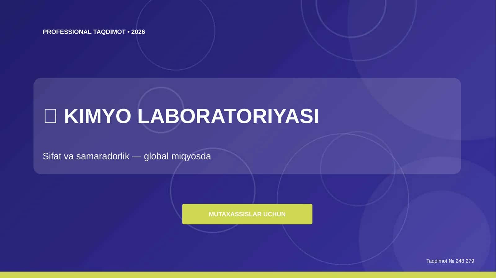 Kimyo laboratoriyasi: sifat va samaradorlik (global miqyosda)