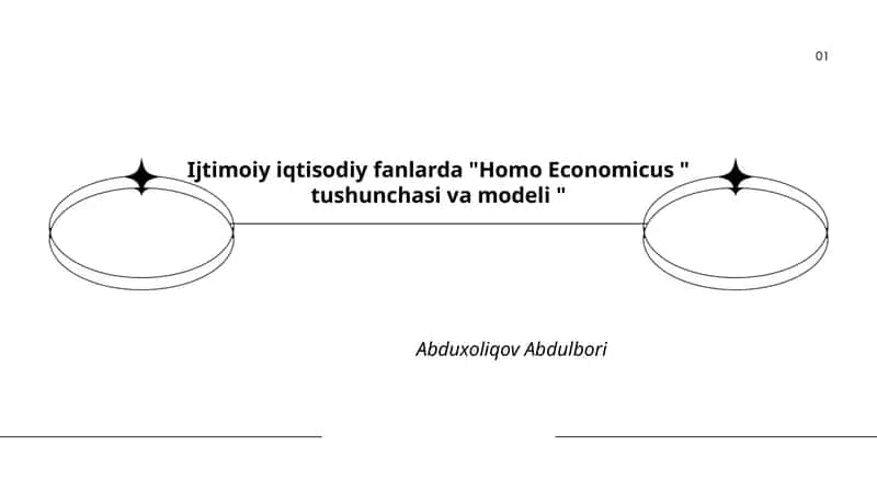 "Homo Economicus" tushunchasi va modeli