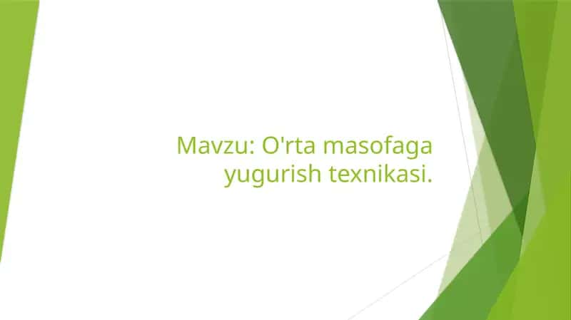 O'rtamasofa g'ayu Gurish Teknikasi