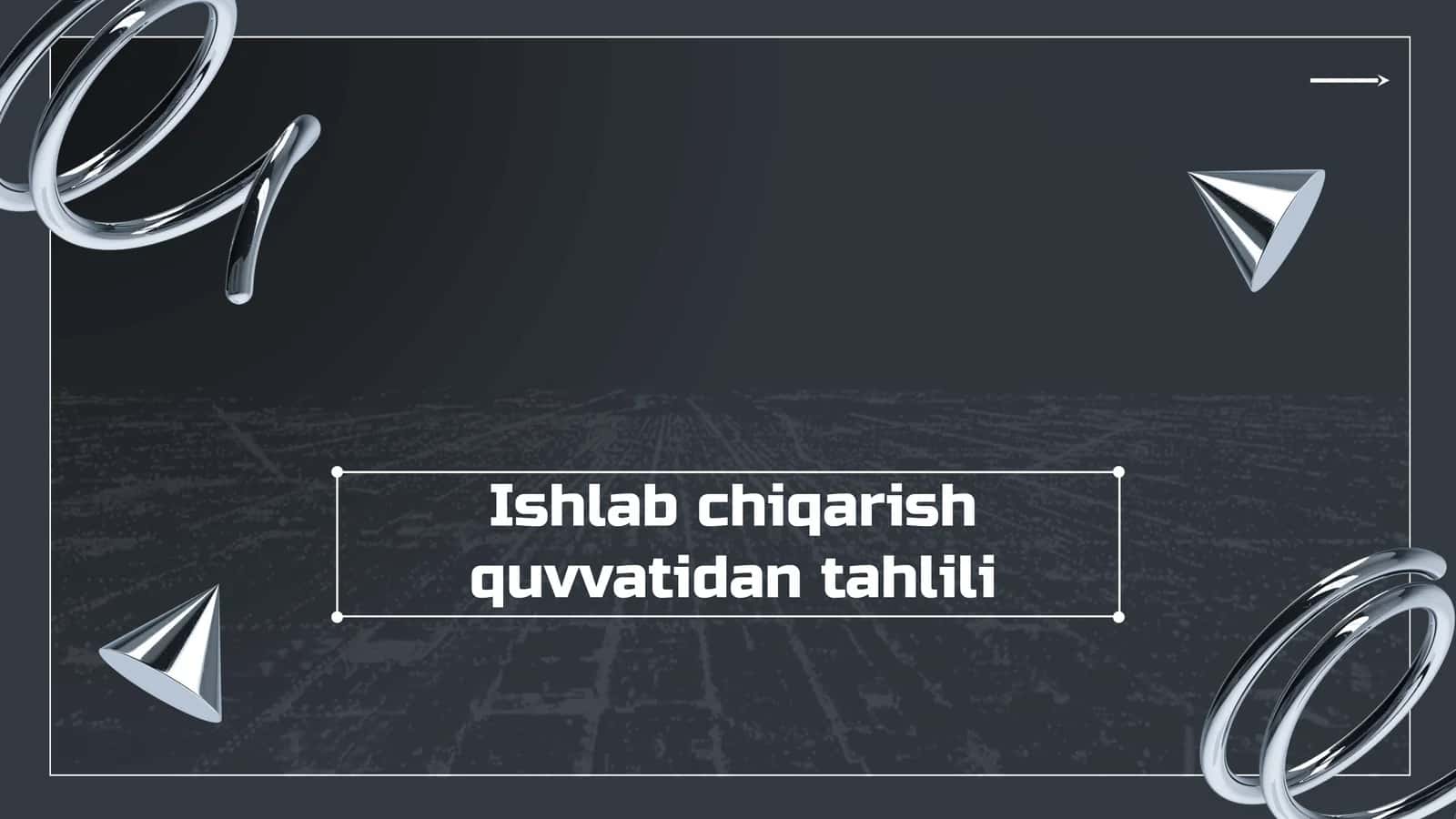 Ishlabchiqarish quvvatidan tahlili
