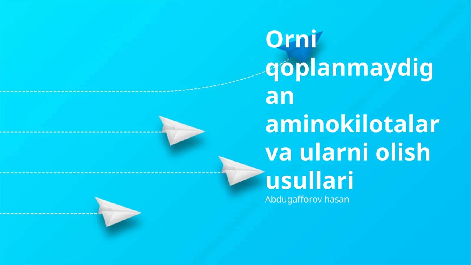 Orni qoplanmaydigan aminokilotalar va ularni olish usullari