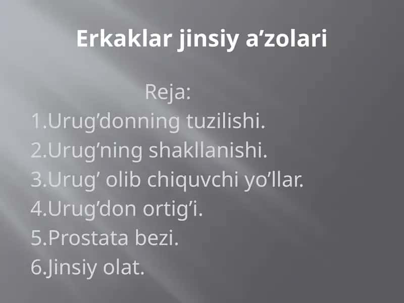 Erkaklar jinsiy a’zolari