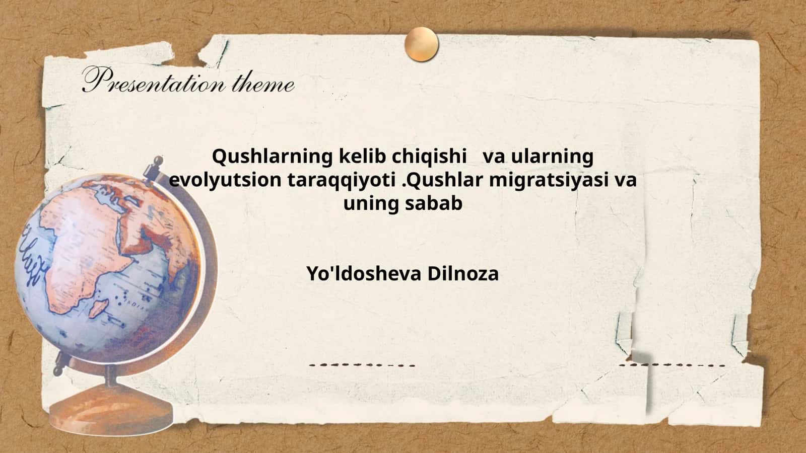 Qushlarning kelib chiqishi va ularning evolyutsion taraqqiyoti