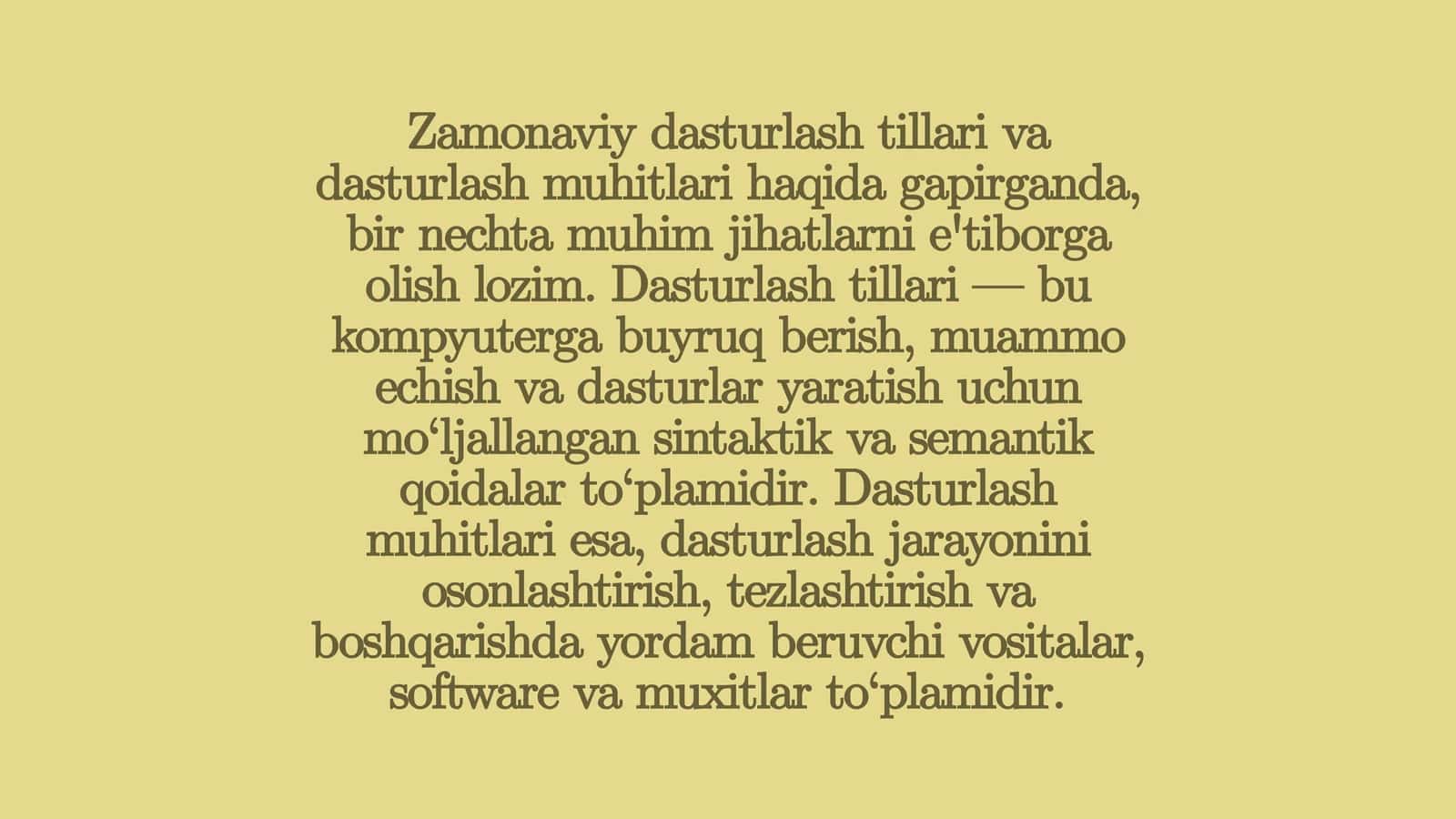 Dasturlash tillari