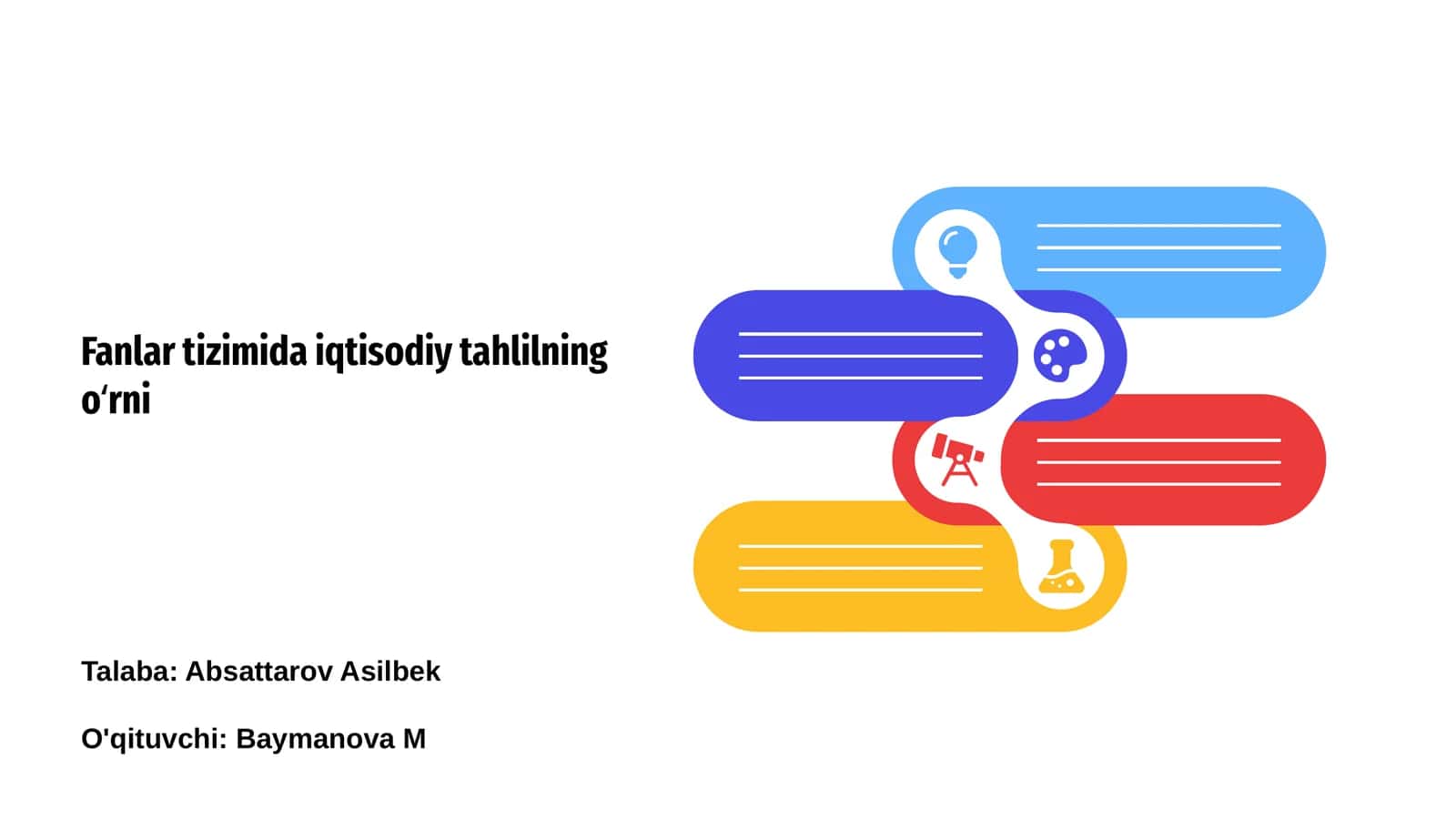 Fanlar tizimida iqtisodiy tahlil