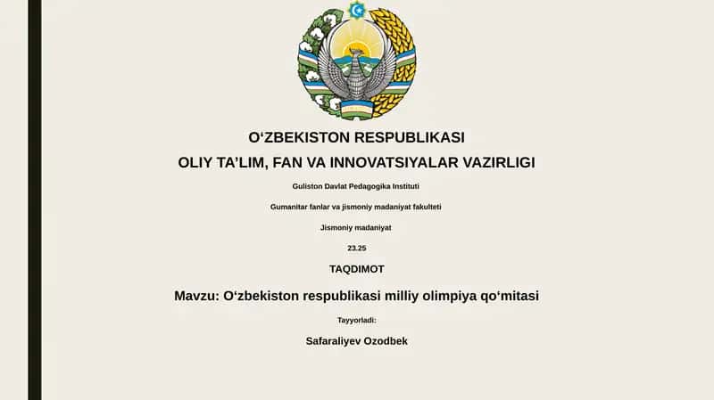 Oʻzbekiston respublikasi milliy olimpiya qoʻmitasi