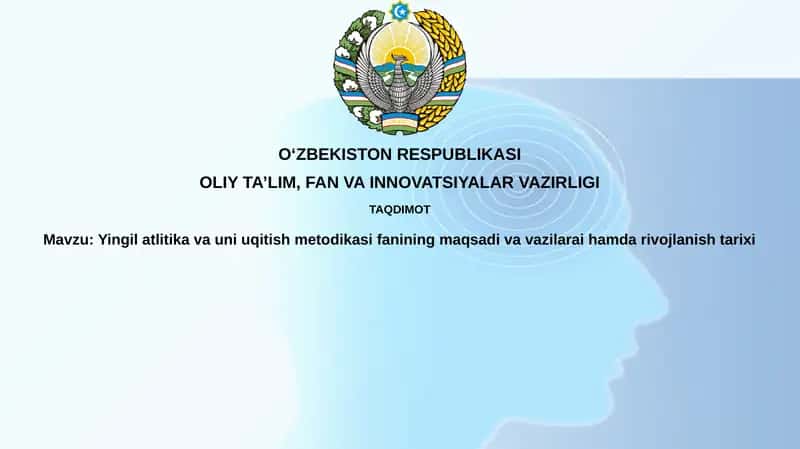 Atletika gimnastikasi fanining maqsadi, vazifalari va o'qitish uslublari