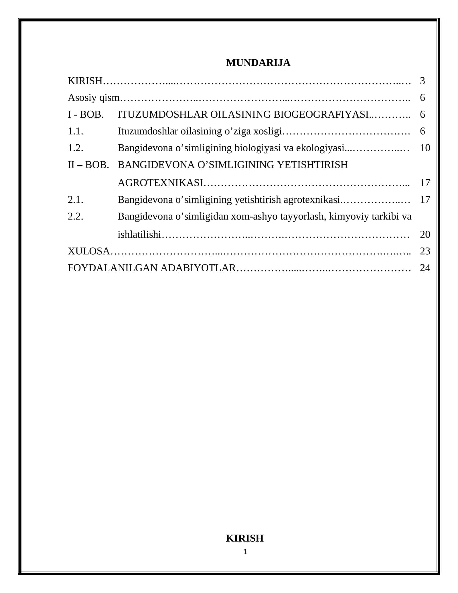 Bangidevona (Дурман обыкновенный) – Datura stramonium L. o’simligini yetishtirish texnologiyasi
